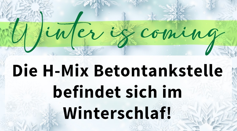 betontankstelle_winter2 Bild mit dem Text: "H-Mix Betontankstelle der Höbel Umwelt GmbH befindet sich im Winterschlaf"